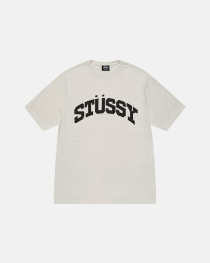 Camiseta Stüssy Block Deporte Pigment Dyed Hombre Beige