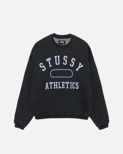 Sudadera con Capucha Stussy Athletics Crew Washed Negras