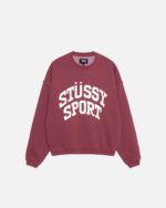 Sudadera con Capucha Stussy Big Crackle Deporte Crew Burdeos