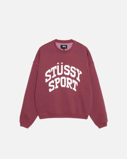 Sudadera con Capucha Stussy Big Crackle Deporte Crew Burdeos