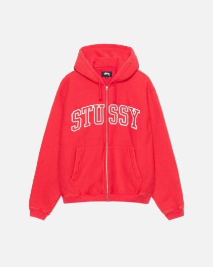 Sudadera con Capucha Stussy Outline Zip Rojas