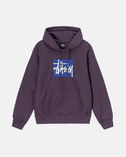 Sudadera con Capucha Stussy Stock Box Hombre Moradas