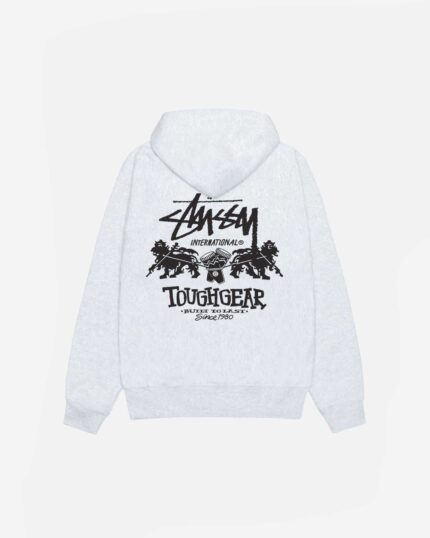 Sudadera con Capucha Stussy Tough Gear International Ash Heather